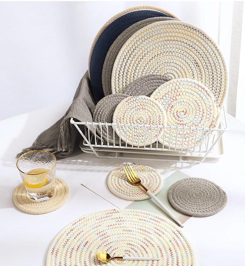 Round Weave Table Mat - Nordic Side - 
