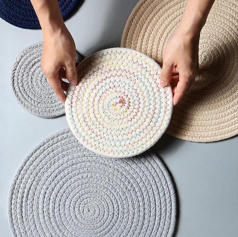Round Weave Table Mat - Nordic Side - 