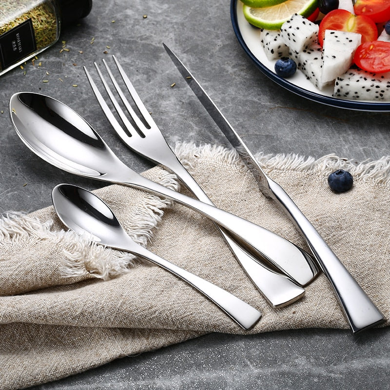 Jet Silver Cutlery Set