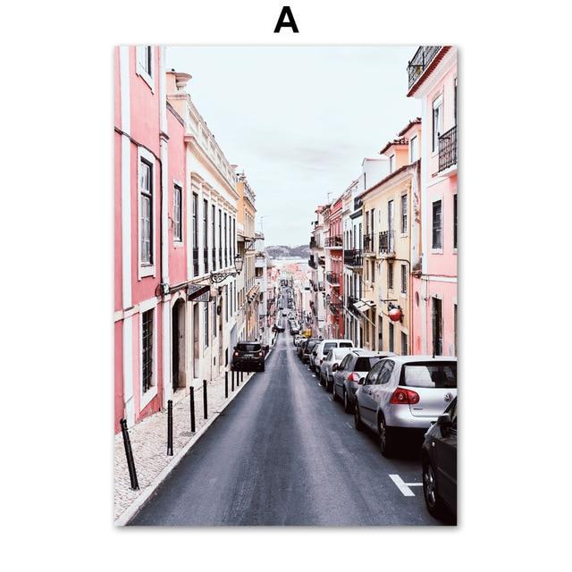 Pink Streets Wall Art - Nordic Side - 