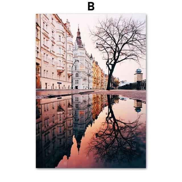 Pink Streets Wall Art - Nordic Side - 