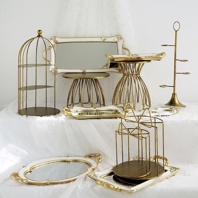 Vintage Resin Gold Trays - Nordic Side - 