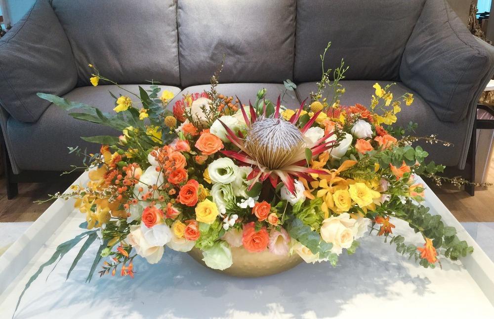 Golden Basket Vase - Nordic Side - 