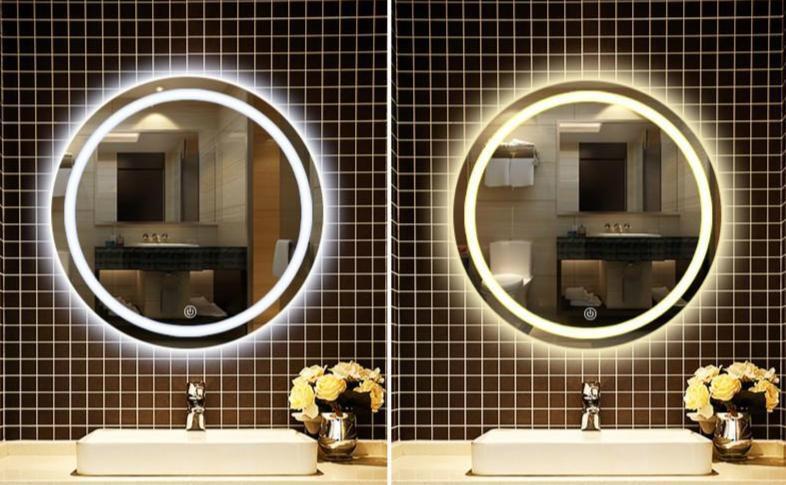 Rosetta - LED Light Frame Round Mirror - Nordic Side - 07-08, bathroom-collection, best-selling-lights, feed-cl0-over-80-dollars, modern-lighting