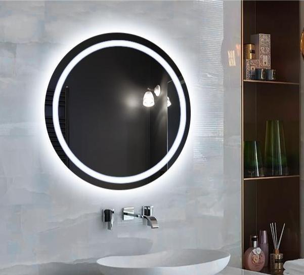 Rosetta - LED Light Frame Round Mirror - Nordic Side - 07-08, bathroom-collection, best-selling-lights, feed-cl0-over-80-dollars, modern-lighting