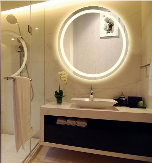 Rosetta - LED Light Frame Round Mirror - Nordic Side - 07-08, bathroom-collection, best-selling-lights, feed-cl0-over-80-dollars, modern-lighting