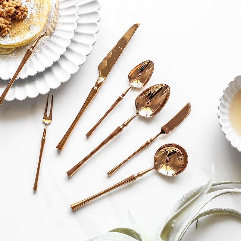 Antique Mirror Rose Gold Cutlery - Nordic Side - 