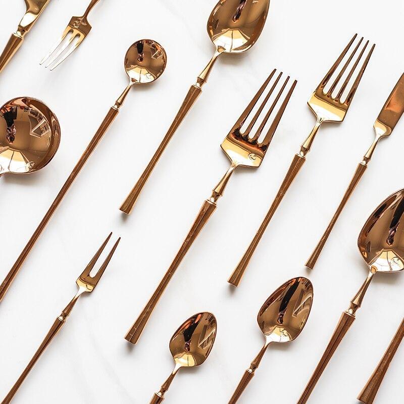 Antique Mirror Rose Gold Cutlery - Nordic Side - 