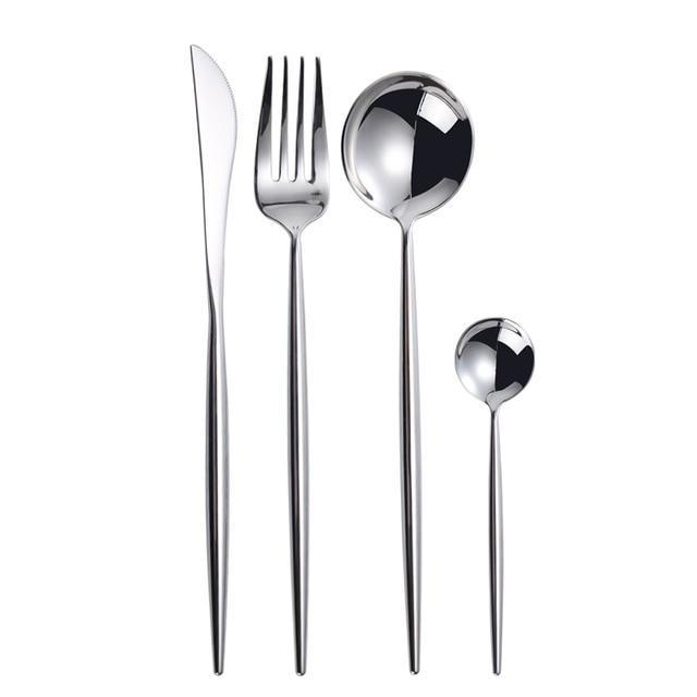 Mirrored Metal Cutlery (4 Colors) - Nordic Side - 