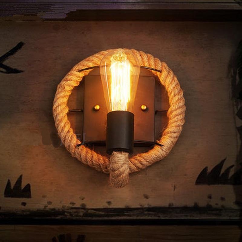 Clove - Round Rope Wrap Wall Lamp - Nordic Side - 07-29, best-selling-lights, industrial, lamp, light, lighting, lighting-tag, modern-lighting, vintage-light, wall-lamp
