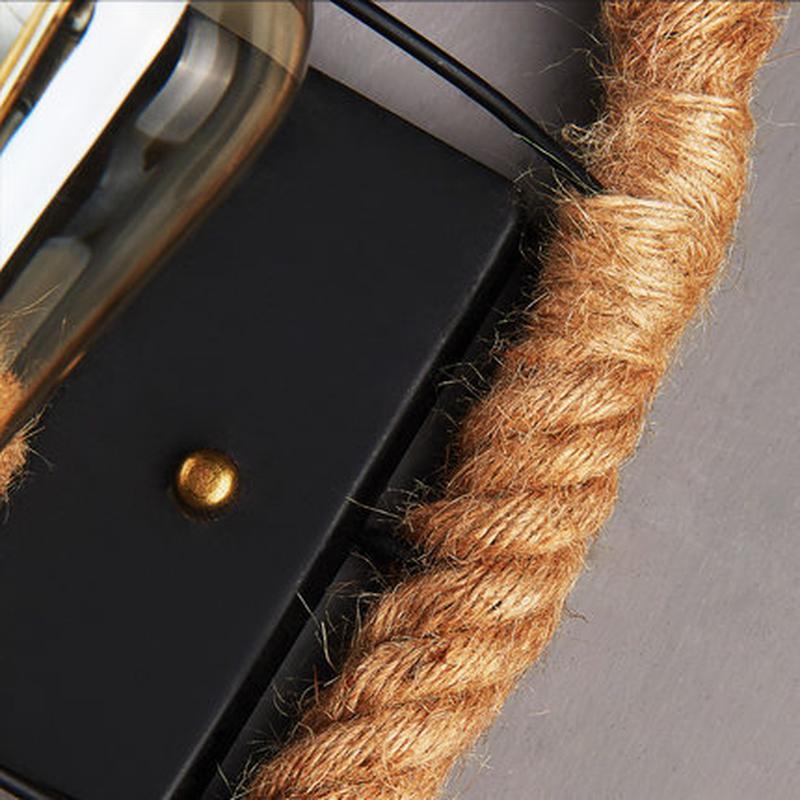 Clove - Round Rope Wrap Wall Lamp - Nordic Side - 07-29, best-selling-lights, industrial, lamp, light, lighting, lighting-tag, modern-lighting, vintage-light, wall-lamp