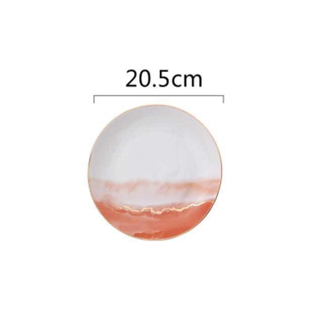 Ocean Colored with Gold Rim Tableware - Nordic Side - 