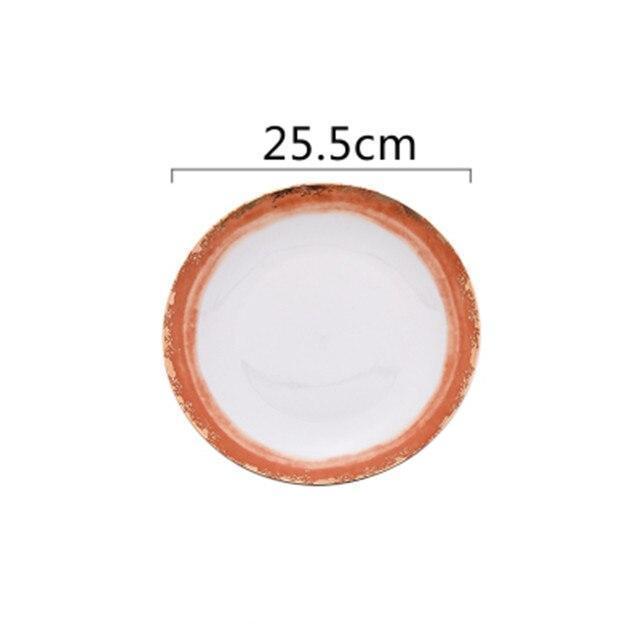 Ocean Colored with Gold Rim Tableware - Nordic Side - 