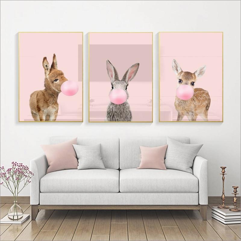 Animals In Pink Room - Nordic Side - 
