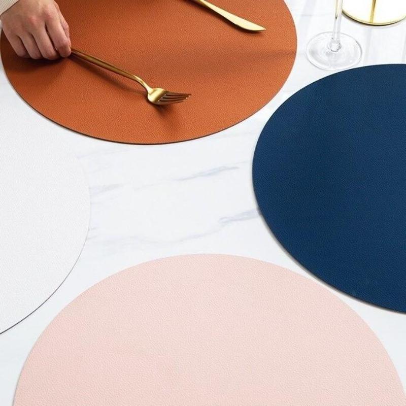Basic Faux Leather Placemat Set