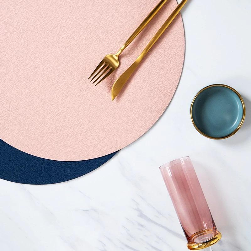 Basic Faux Leather Placemat Set