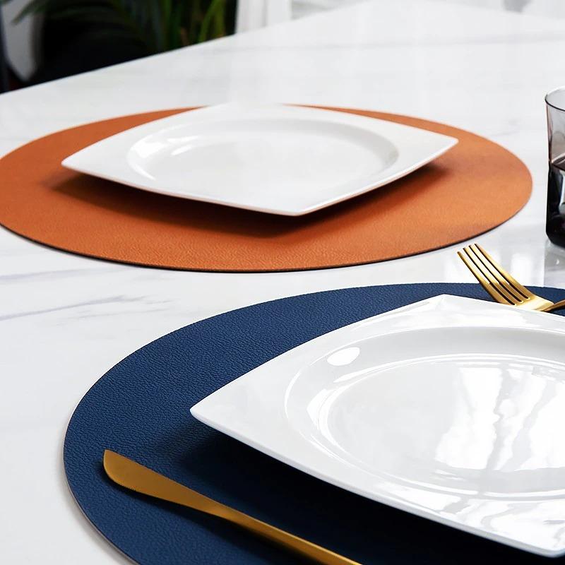 Basic Faux Leather Placemat Set