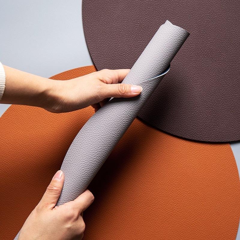 Basic Faux Leather Placemat Set