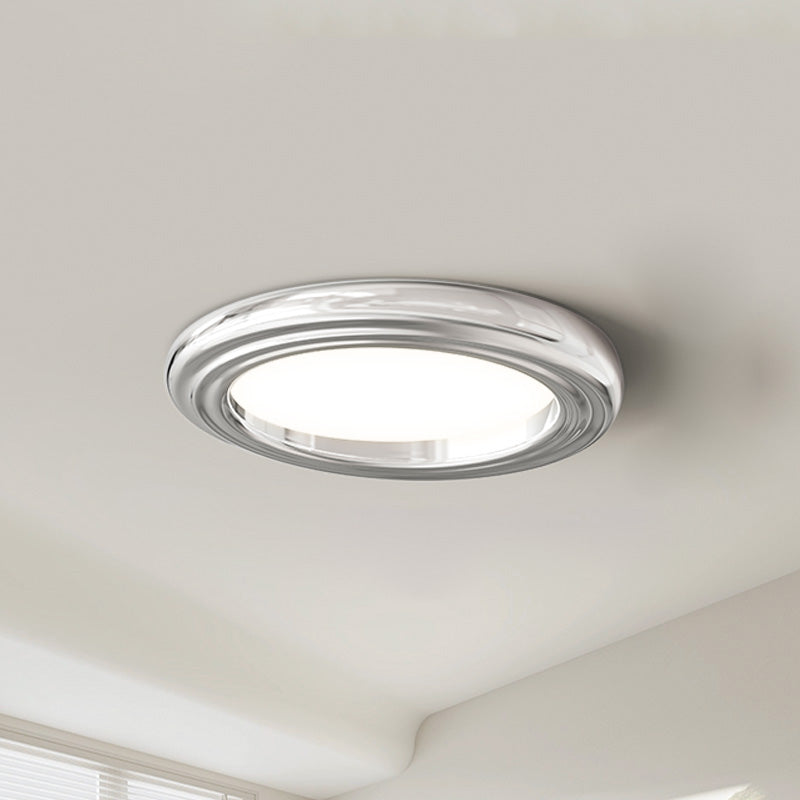 WOMO Dimmable Round Flat Chrome Ceiling Light-WM1064