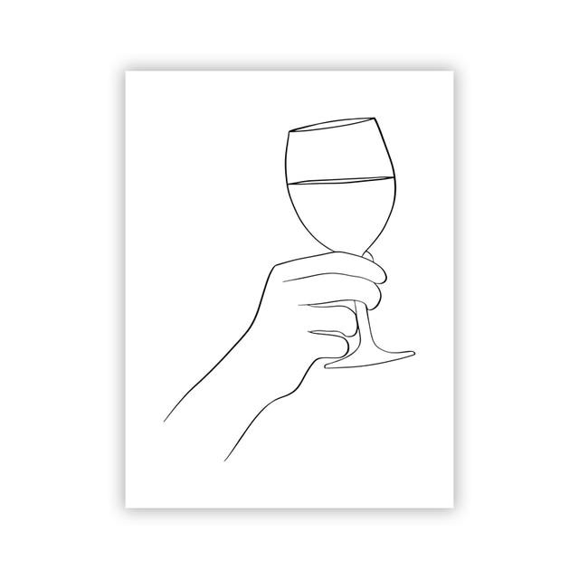 Abstract Wine Woman Canvas Print