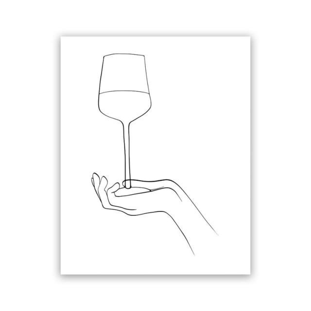 Abstract Wine Woman Canvas Print