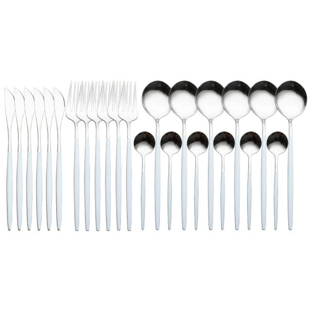 24Pcs 24-Piece Gold Flatware Set