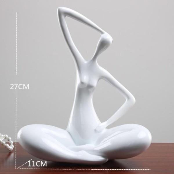 Abstract Artisan-Made Yoga Pose Statue