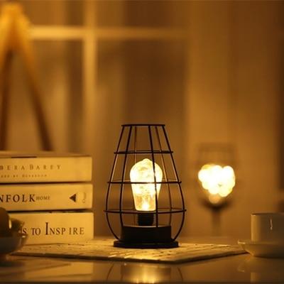 Creative Vintage Iron Wine Bottle Lamp