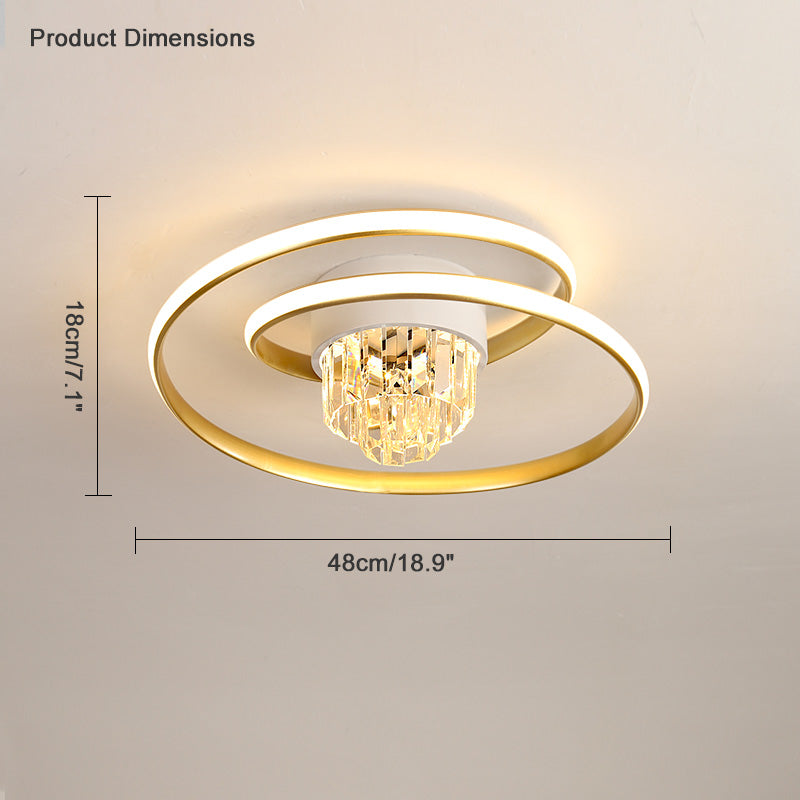 WOMO Swirl Led Crystal Ceiling Light-WM1068